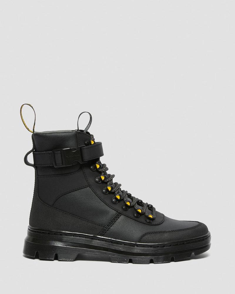 Dr Martens Combs Tech Coated Canvas Ankelstøvler Herre Sort | DK 438JPQ